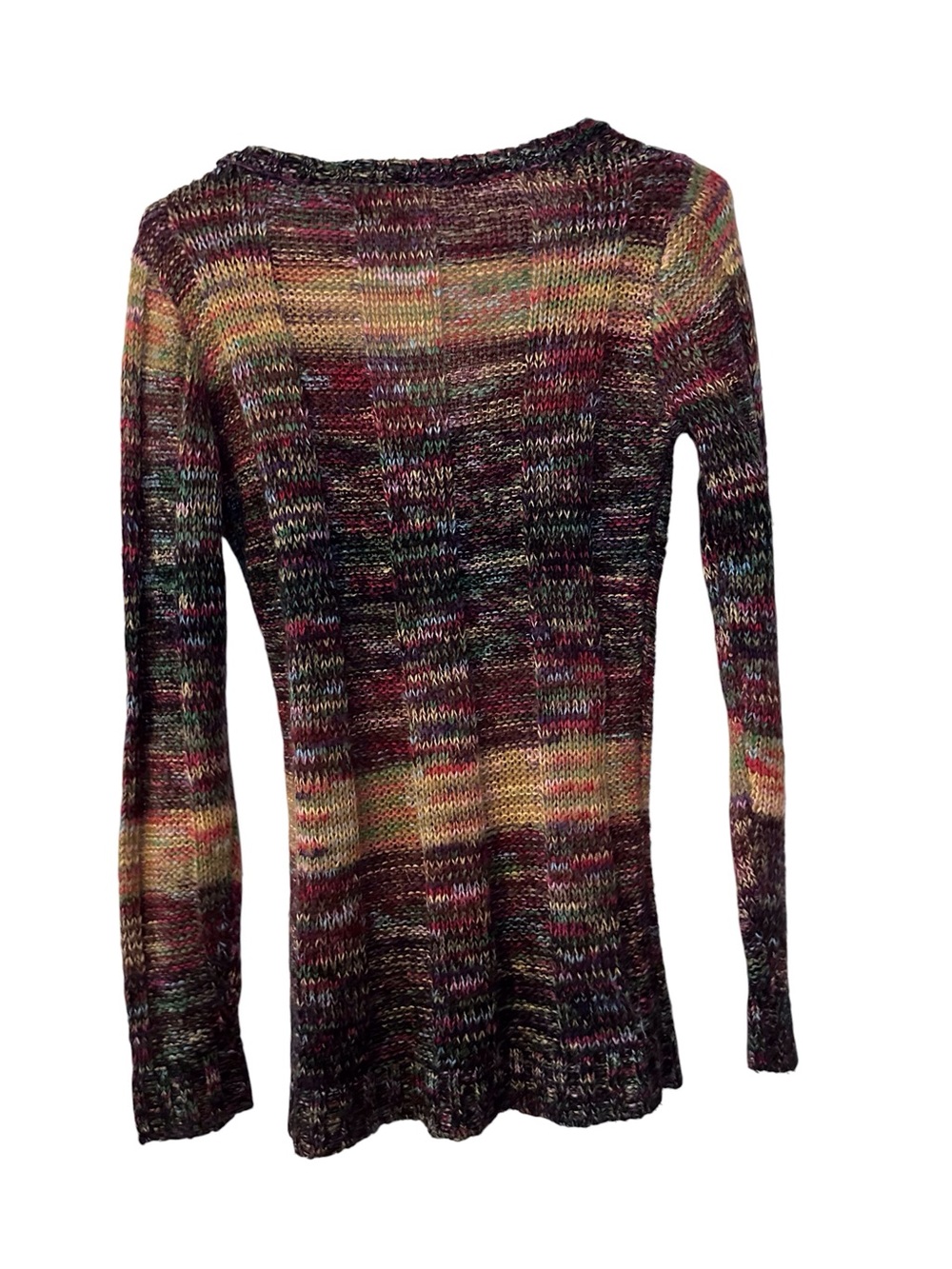 Ultra Flirt Multicolor Knit Sweater with Pink, Green & Purple Tones - Picture 3 of 6